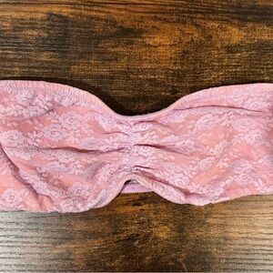 American Eagle Outfitters Floral Lace Bandeau in Soft Pink and Purple